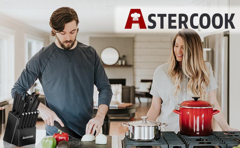 【valorant beta knife】Astercook 15-Piece Chef Knife Set, German Stainless Steel Handle, Rustproof, Black Block Storage, Includes Various Knives, Length 8 Inches Kitchenware