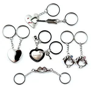 Metal Heart Keychains for Couples, For Valentine's Day Anniversary Wedding, For Husband Wife Girlfriend Boyfriend, High Quality, Beautiful Design, Hand Heart, United Heart, Heart & Arrow, Dolphin Heart, Heart-in-Heart