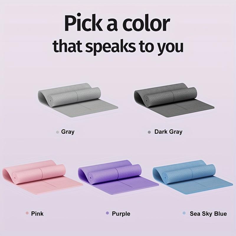 Large Yoga Mat, Various colors Yoga Mat 6x2 ft/6x4 ft with Alignment Lines ,0.4in Thick Yoga Mat, Double-Sized Yoga Mat, Extra-Wide Yoga Mat Fitness Mat,Tear-Resistant,  Thick Non-Slip Yoga Mat Exercise Mat for Home Workouts,camping essentials