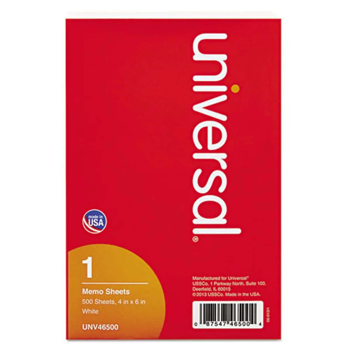 Universal Office Products 46500 Loose Memo Sheets - White