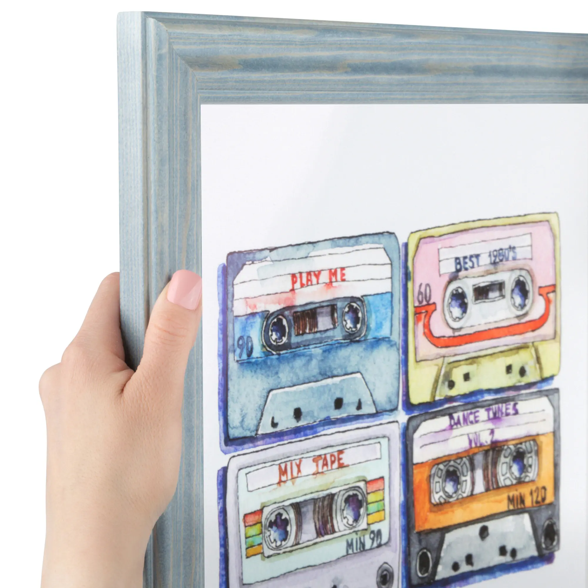18x24 Inch Rustic Style Decorative Picture Frame – Economy Acrylic Photo Frame with Wire, nails and hooks for Wall Decor or Room Display (56673)