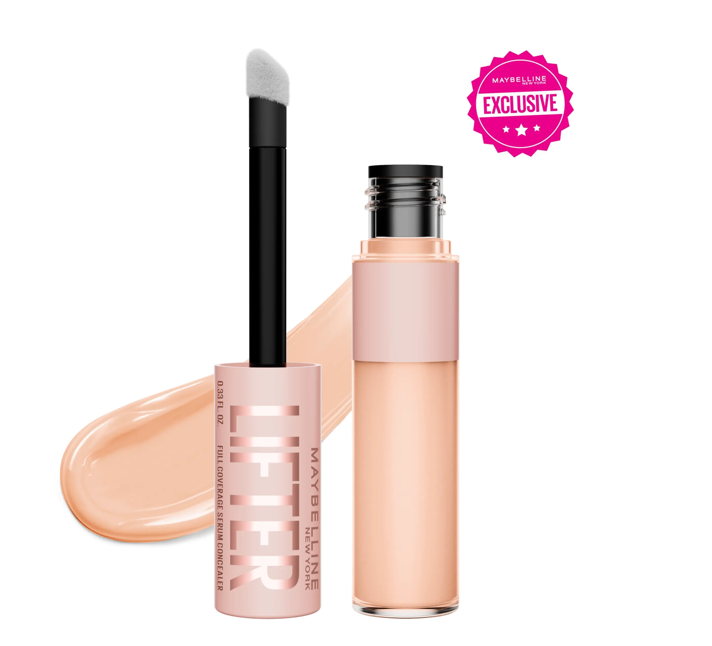 Lifter Serum Concealer, Hydrate & Brighten, Peptides & Caffeine, Full Coverage, Maybelline New York