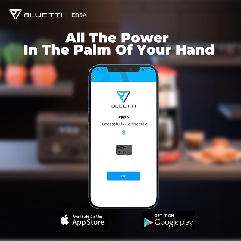 BLUETTI EB3A Portable Generator,600W Solar Generator, 268Wh LiFePO4 Power Station for Camping, Home Use, Emergency