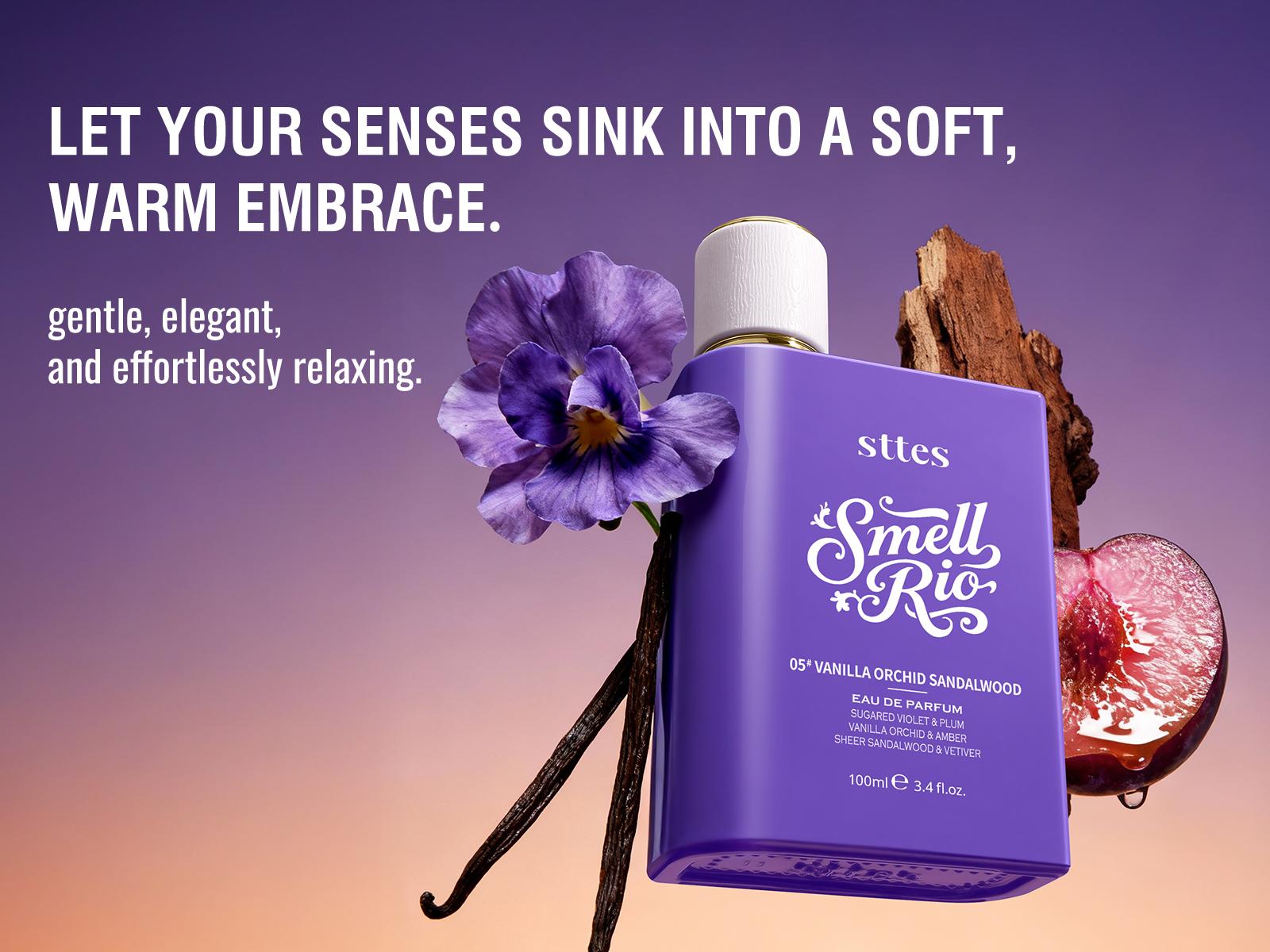 New!Sttes Perfume 05#（VANILLA ORCHID SANDALWOOD） - Eau De Perfume 100ml (3.4fl Oz)  Woody food tune (Vanilla+Orchid+Sandalwood)