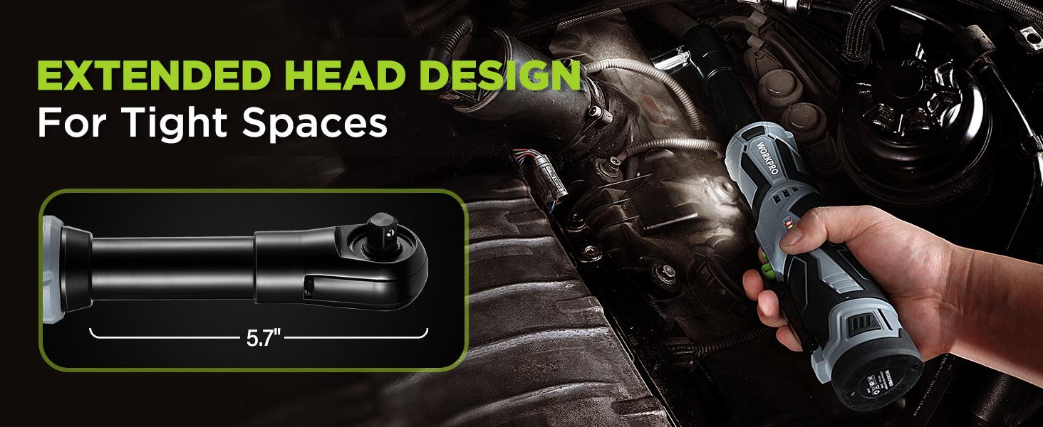 #JumpstartSale WORKPRO Cordless Electric Ratchet Wrench, 3/8" 12V 40 Ft-lbs Power Ratchet Wrench Kit with 9-Count Socket Accessory Set, 2-Pack 2.0Ah Lithium-Ion Batteries…