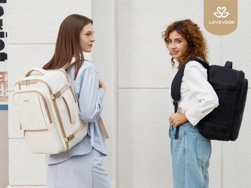 LOVEVOOK Travel Backpack for Women & Men, 40L Large Carry On Backpack Airline Approved, TSA Personal Item Weekender Bag, Water Resistant Laptop Backpack with 3 Packing Cubes for Travel Essentials TikTokShopBlackFriday Christmas Gift Ideas