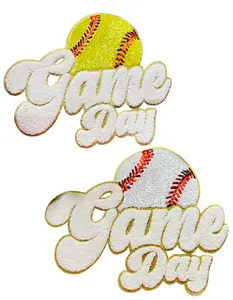 Game Day Chenille-Sequin Iron On Patch | Baseball | Softball