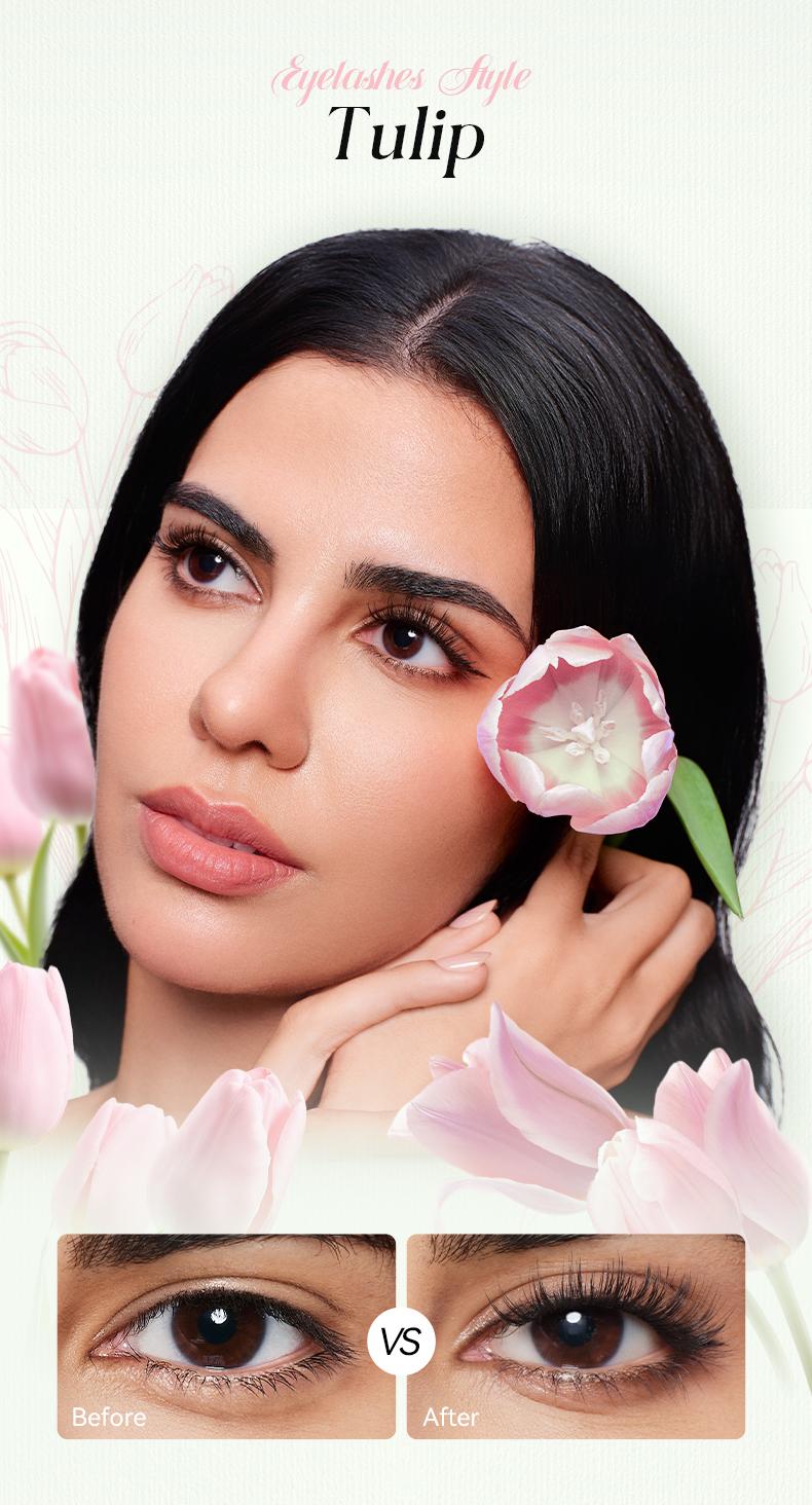 WOSADO Botanic Collection Extended- Band Soft Magnetic Eyelashes All-in-One Box Waterproof Reusable Glue-Free Eyeliner-Free Makeup Cosmetic