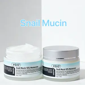 VGO Snail Mucin 92% Moisturizer 50g Daily Face Gel Cream Hydrating Skincare with Hyaluronic Acid for Repair Comfort Anti-Wrinkle Oil-Based Solution