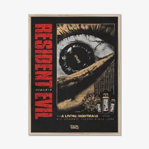 Resident Evil Biohazard T-Virus Horror Game Vintage Poster, Home Decor Artwork Print, Gaming Room Decoration, Gamer Gift