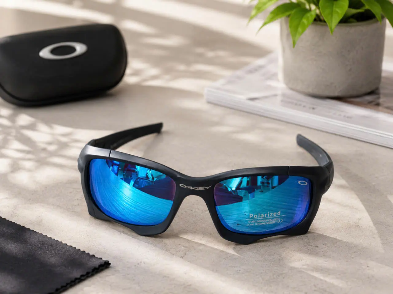 Oakley Holbrook Polarized Sunglasses for Men, UV400 Protection, Classic Square Frame for Driving, Fishing, Sports & Travel