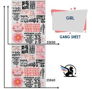 Youth Girl | Premade DTF Transfer Gang Sheet For Graphic Tees