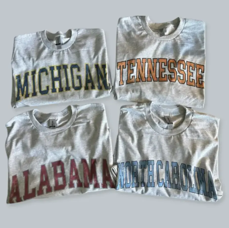 Vintage Varsity College T-Shirt, Sport Grey Unisex Cotton Tee, Classic Campus Style for Fans, Fashion For All, Retro Athletic Fit, Everyday Casual Outfit, Full Size S-5XL