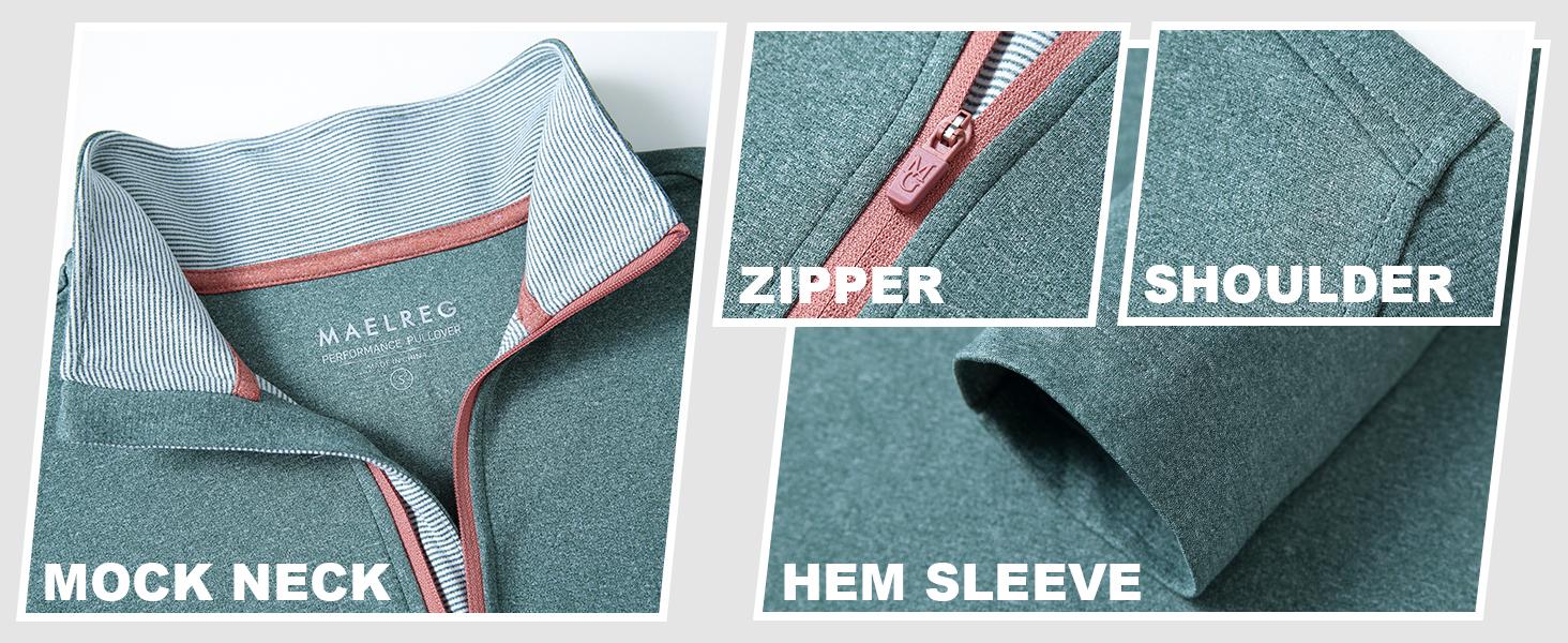 MAELREG Men’s Performance Quarter Zip Golf Pullover,Long Sleeve Dry Fit Moisture Wicking Mock Neck Sweatshirt, Stylish Lightweight Fall Layering Apparel,Fashion Top SpringStatements