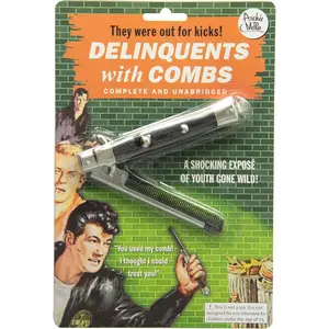 Switchblade Comb - 50's greaser folding comb costume prop - Archie McPhee