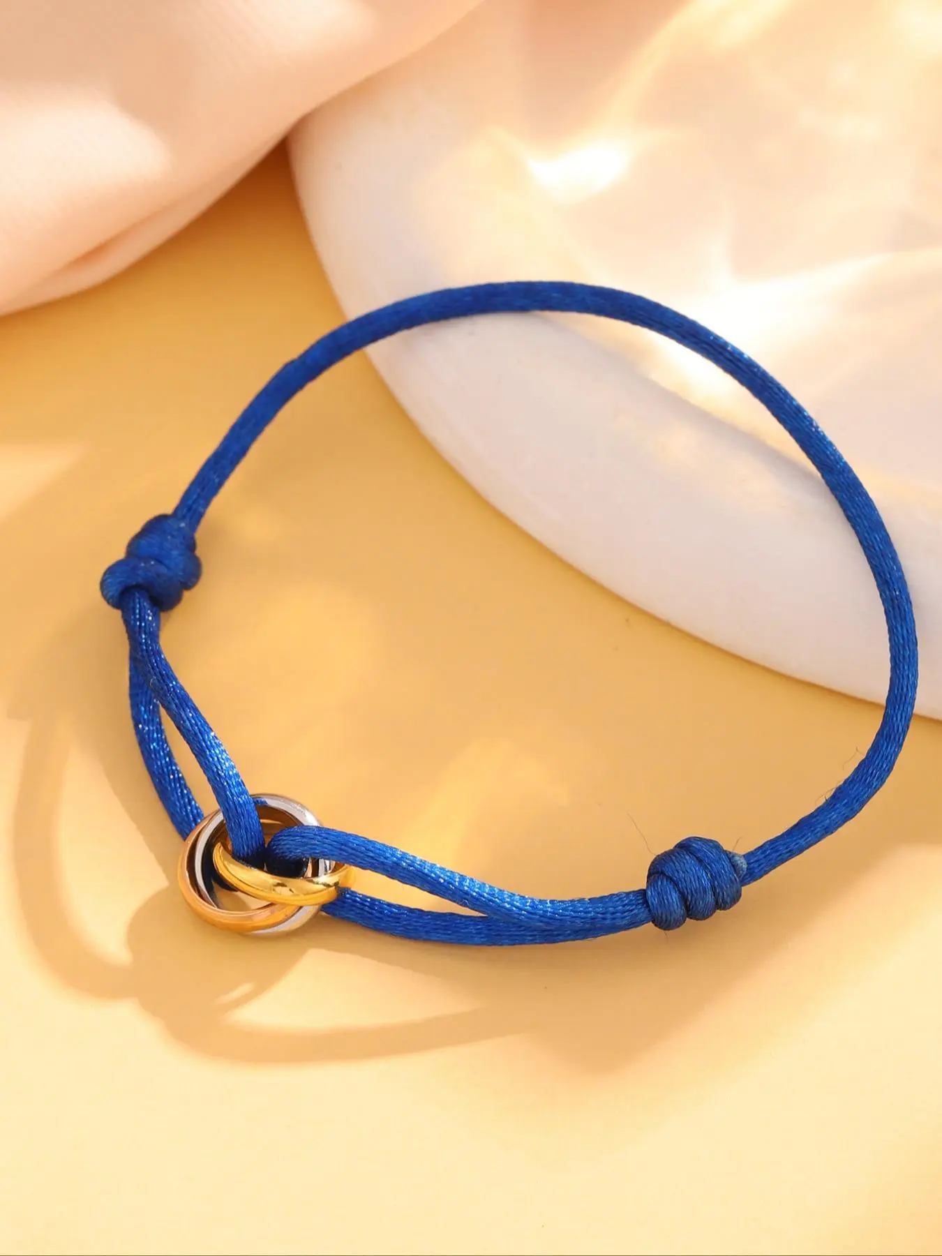 Stainless Steel Knot Design Bangle, Fashionable Minimalist Matching Blue Bracelet for Women & Men, Fashionable Bracelet Style, Trendy All-match & Exquisite Jewelry for Birthday Gift, Stainless Steel Bracelets, Trendy Bangles, Knotted Bracelet Jewelry
