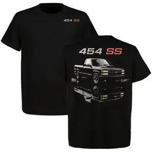 Chevy Dual Threat 454 SS The OG Performance Truck T-Shirt/Hoodie, Full Color T-Shirt Unisex Ultra Cotton T-Shirt OBS Trucks Cotton Short Sleeve Streetwear Top Menswear Car Enthusiast Gift For Men
