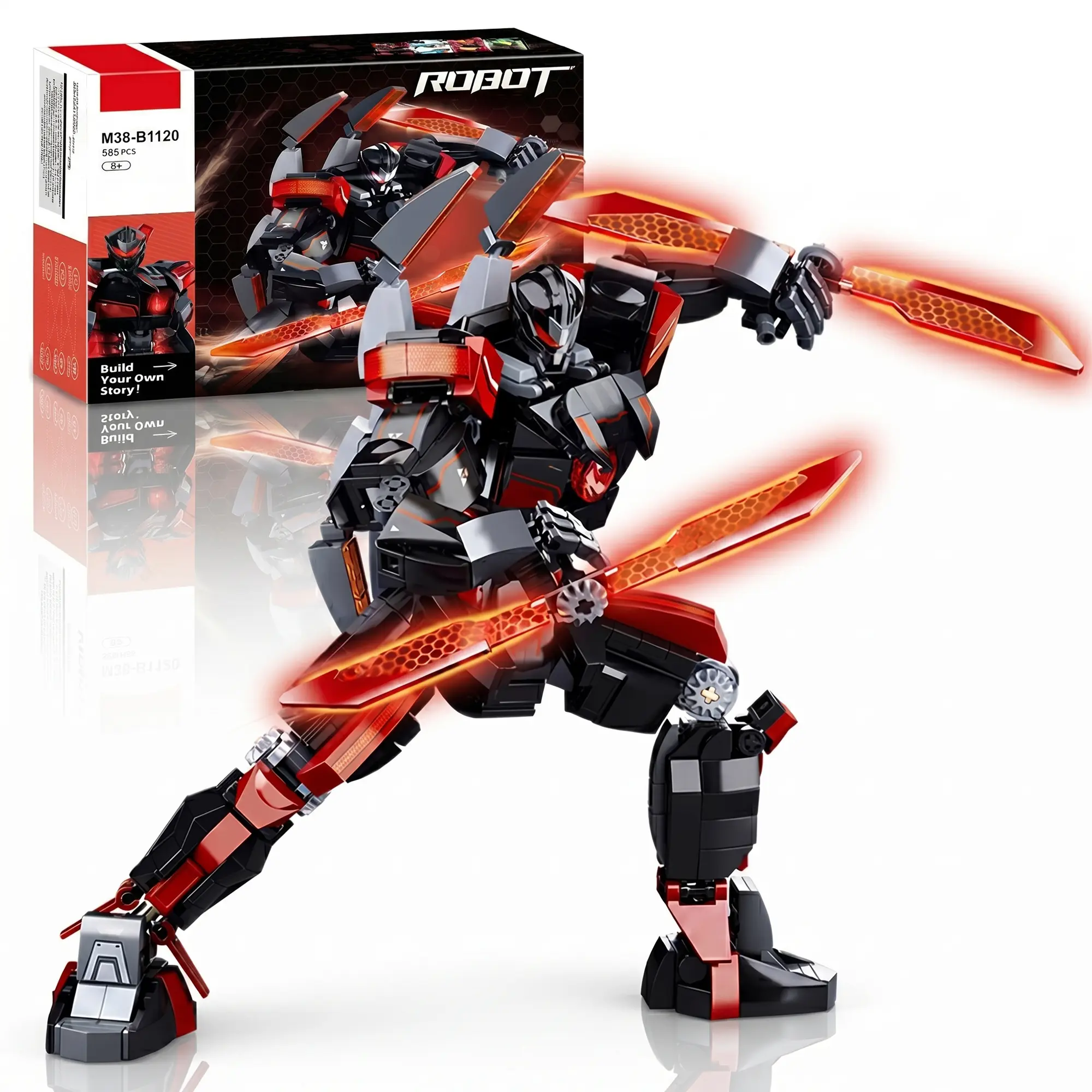 Samurai Mecha Building Set, Detailed Robot Warrior Figure Kit for Kids 8+ and Adults, Action-Packed and Creative DIY Project, Traditional Japanese-Inspired Gift for Mech Enthusiasts, Striking Warrior Aesthetic for Shelf or Desk Display