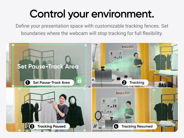 Insta360 Link 2 - PTZ 4K Webcam for PC/Mac, 1/2" Sensor, AI Tracking, HDR, AI Noise-Canceling Mic, Gesture Control for Streaming, Video Calls, Gaming, Works with Zoom, Teams, Twitch & More