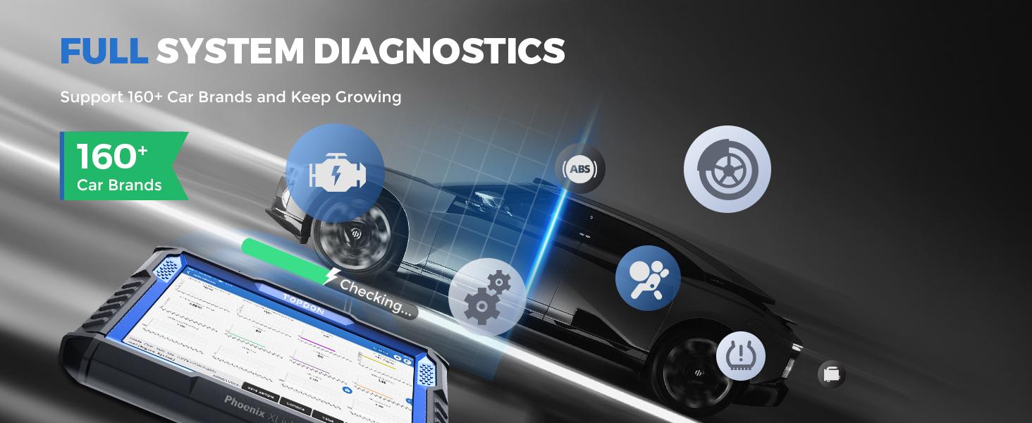 TOPDON Phoenix XLink Scan Tool, ECU Programming, Online ECU Coding, Upgraded of Phoenix Plus, Topology Mapping, 41 Services, Bi-Directional Scanner, Guided Function, CAN FD/DoIP, 2 Years Free Update