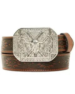 Cody James Boys' Southwestern Print Embossed Belt - Cjbaho24bt7-Bn