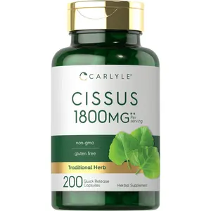 Carlyle Cissus Quadrangularis 1800mg | 200 Capsules | Traditional Herb Extract Supplement | Non-GMO and Gluten Free Formula