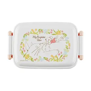 SKATER Ghibli My Neighbor Totoro Bento Box - Japanese Cartoon Print Lunch Container, 450ml Round Dome Lid, Food Grade Safe