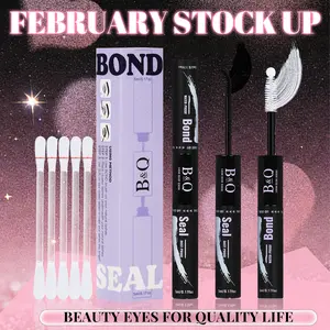 B&Q Waterproof Bond & Seal Long Lasting Hold 48-72 Hours Waterproof Cluster Lash Glue Wand Bond and Seal Makeup Feb Faves