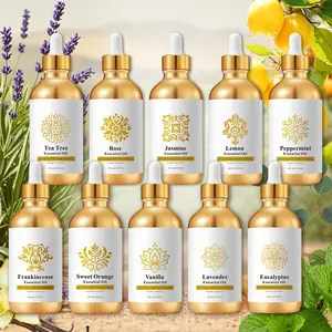 Lavender Lemon Eucalyptus Rose Essential Oil |  Massage Body Oil | Car Air Freshener, Soap Making, Scented Candles, Room Decor- Diffuser, Humidifier 120ml