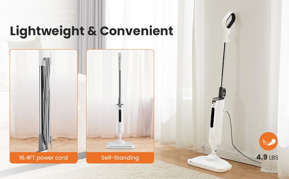 【NEW MODEL】Steam Mop for Floor Cleaning,Lightweight FloorCleaner for Hardwood/Tile/Laminate Floors Carpet,With 2 Pads 【NEW MODEL】Steam Mop for Floor Cleaning,Lightweight FloorCleaner for Hardwood/Tile/Laminate Floors Carpet,With 2 Pads