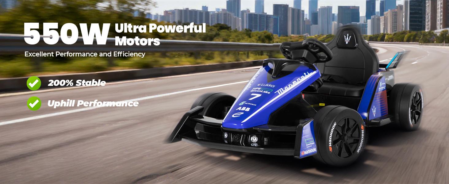 【Sophia & William】Kids 12V Electric Formula E Go Kart for Ages 3‑8 with Remote, 3 Speeds & Safety Belt, Outdoor Ride‑On Toy, Blue/Orange 【Sophia & William】Kids 12V Electric Formula E Go Kart for Ages 3‑8 with Remote, 3 Speeds & Safety Belt, Outdoor Ride‑On Toy, Blue/Orange