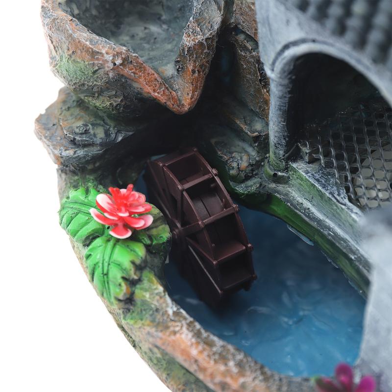CNCEST Desktop Mini Waterfall Fountain Meditation Ornament Stress Relief W/ Light LED Decoration Landscape Relaxation Indoor Waterfall for home CNCEST Desktop Mini Waterfall Fountain Meditation Ornament Stress Relief W/ Light LED Decoration Landscape Relaxation Indoor Waterfall for home