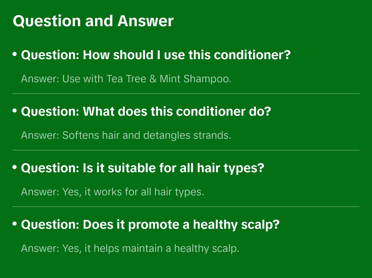 Tea Tree & Mint Conditioner