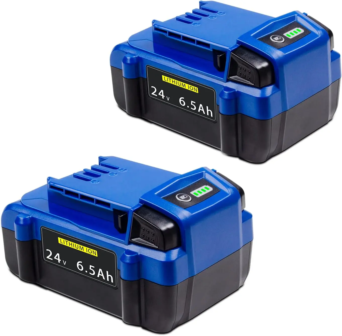 2-Pack 24V 6500mAh Safe Li-Ion Power Tool Batteries - Removable Upgraded High-Capacity for Kobalt Max Cordless Tools, Compatible with KB Series (KB624, KB524, KB424, KB224, KB124), 2 x Battery for Kobalt 24V