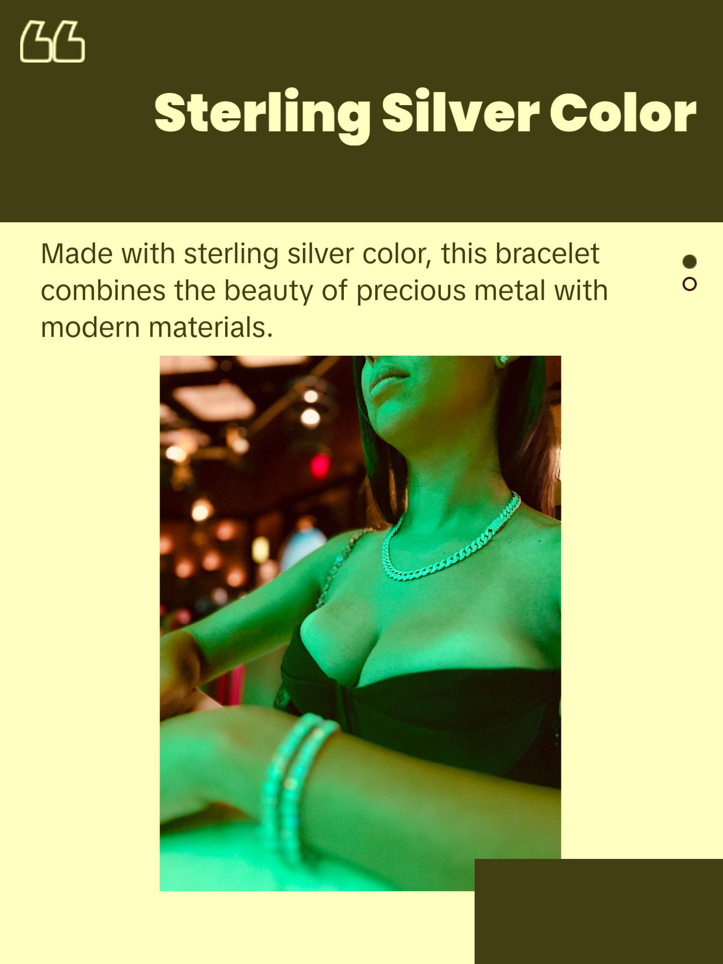 Sterling Silver VVS Tennis Bracelet