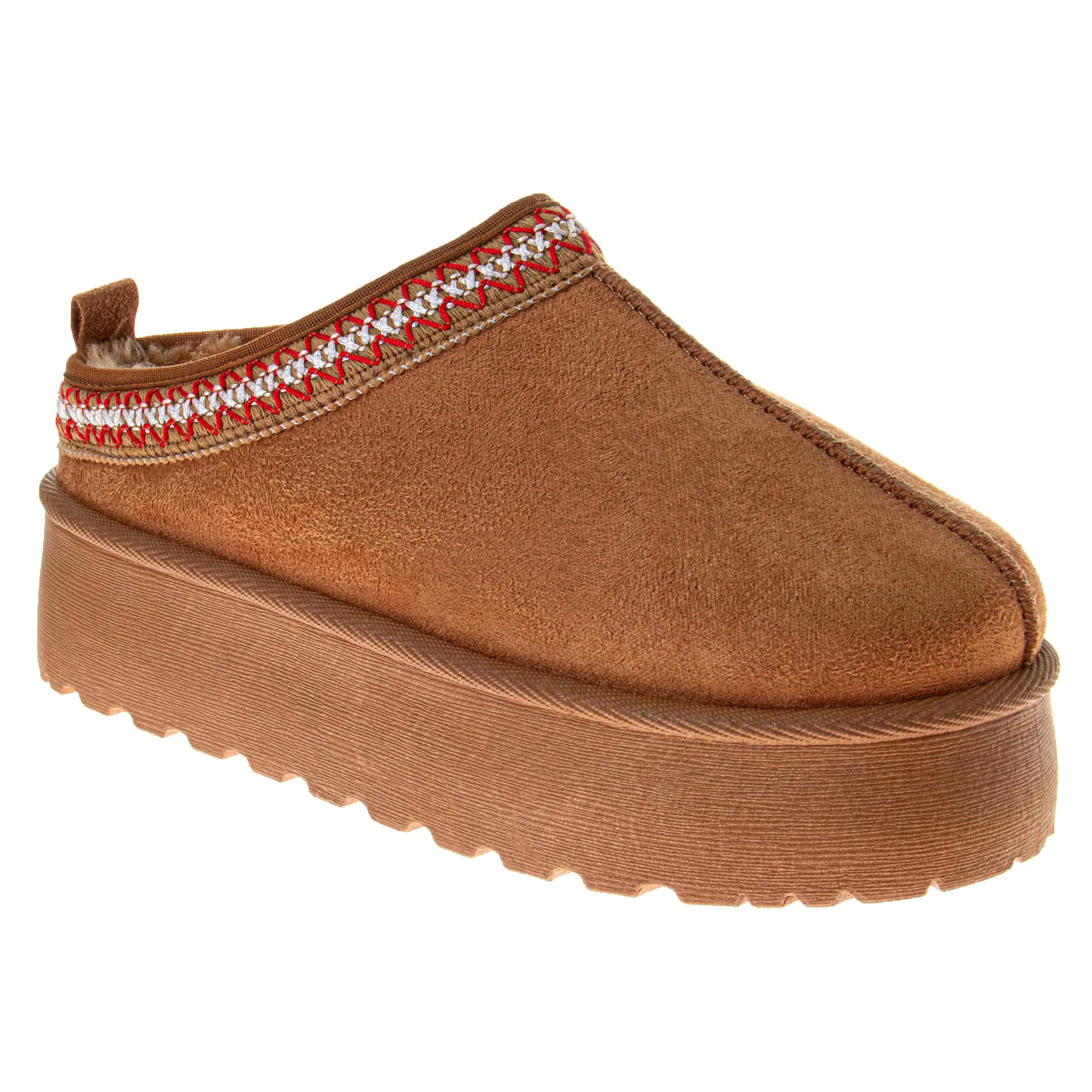 Avalanche Women's Platform Slippers – Cozy Slip-On House Shoes with Soft Faux Fur Lining & Cushioned Sole (Adult), Size 10, Platform Heel, Warm Interior