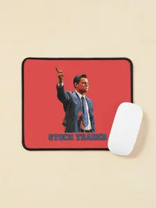 Stock Trader Wolf of Wall Street Inspired Mouse Pad, Finance Meme Trading Desk Mat, Investment Office Desk Pad, Wall Street Movie Aesthetic Workspace Decor Gift