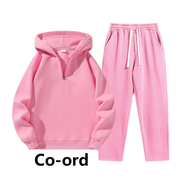 2026 new hooded sweatshirt set, unisex design, loose fit, half-zip casual two-piece set, suitable for everyday wear in spring, autumn, and winter. men 2 piece sets