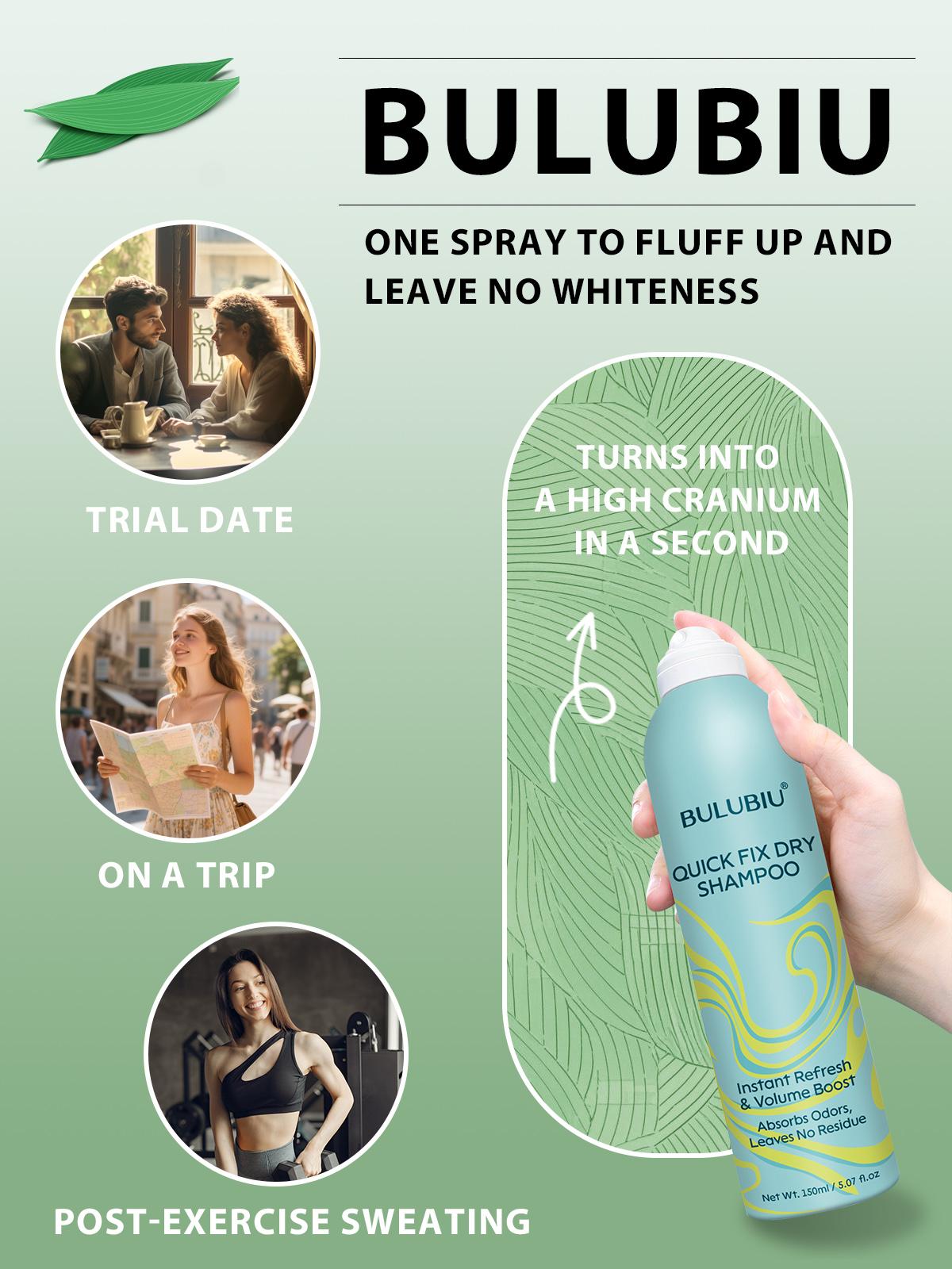 Dry shampoo spray: adds volume and body, absorbs oil, refreshes hair, no-rinse formula, suitable for both men and women