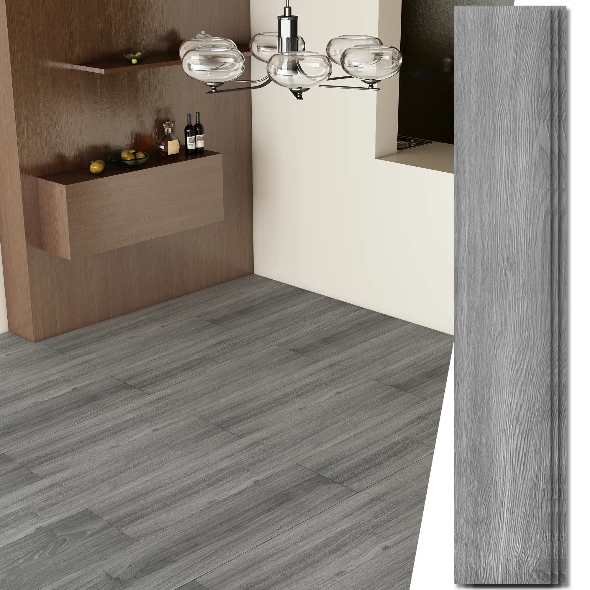 Art3d 36-Pcs Waterproof Peel and Stick Wood Grain Decorative Modern Flooring Tiles, Self-Adhesive, Realistic Design, Easy Installation, Rigid Core Durability, 54 Sq.ft Coverage for Modern Home Interior, Bath & Kitchen Use,dorm essentials