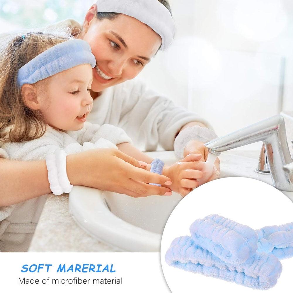 Curvyfaja Headband and Wrist Washband Set Women Makeup Headband Girls Washing Face Headband