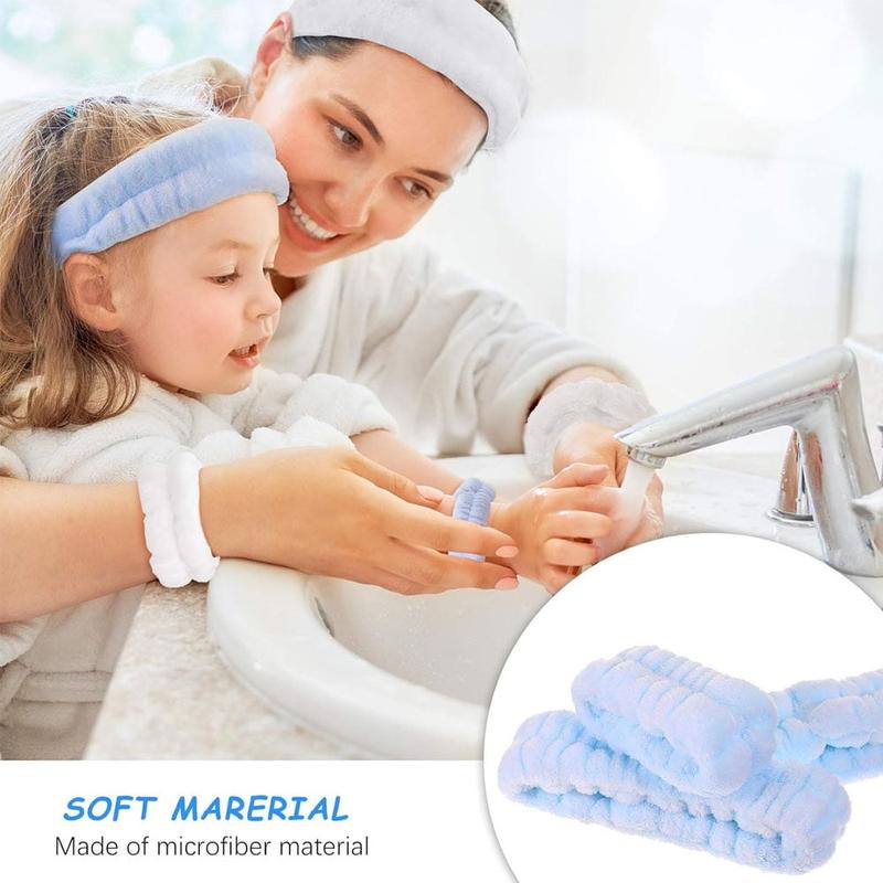 Curvyfaja Headband and Wrist Washband Set Women Makeup Headband Girls Washing Face Headband