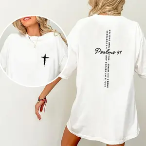 Jesus T-Shirt, Christian Shirt, Bible Verse Shirt, Jesus Tees, Christian Merch, Religious Outfit, Christian Cross Graphic Tees, Baptism Gift for Her, Women's Tops