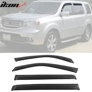 Window Visors for Honda Pilot 2009-2015 Slim Style Smoke Tinted Acrylic