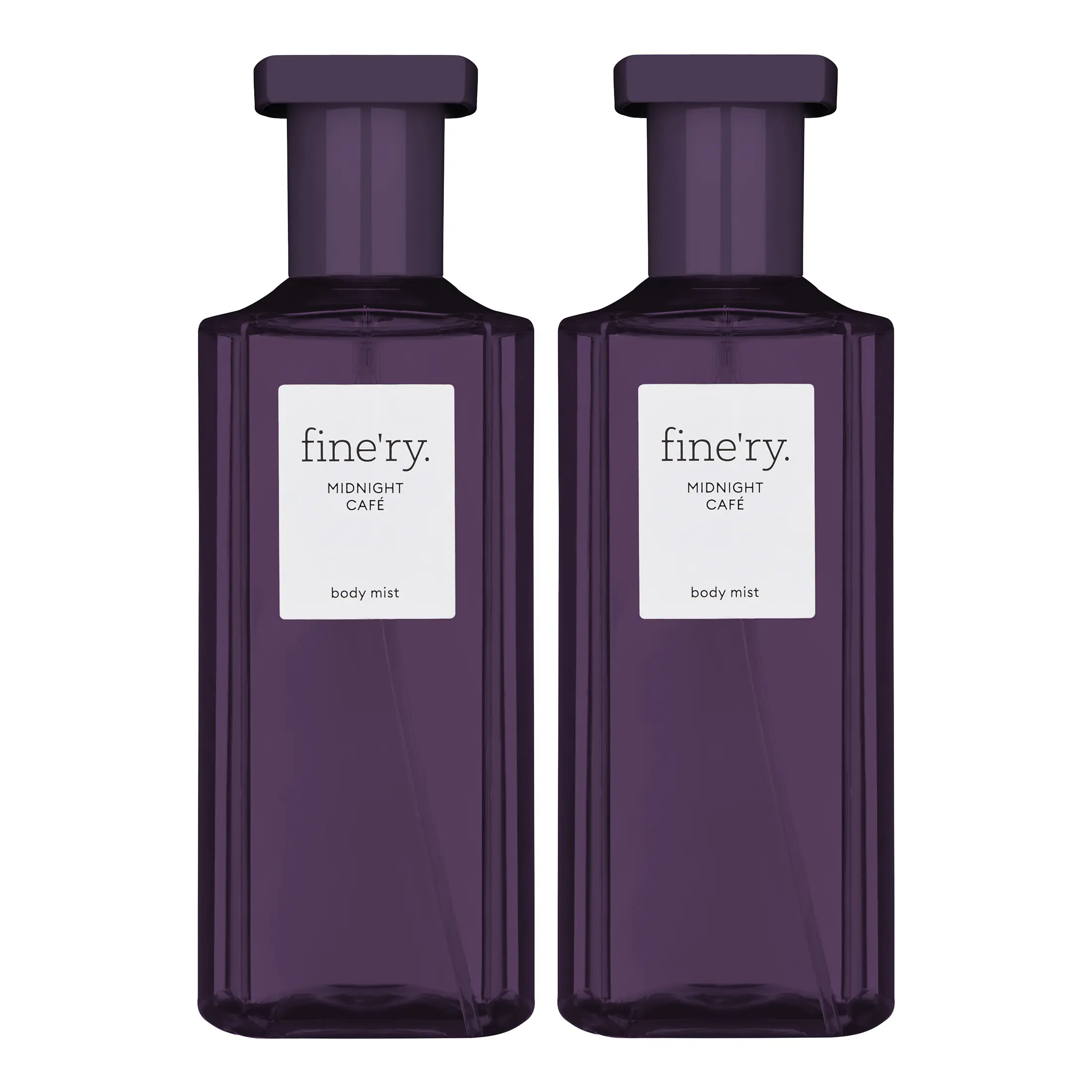 fine'ry. Midnight Café Body Mist, a Boldly Sexy Jasmine Blend and Midnight Bloom Women's Fragrance, with Crème de Café Notes, 150ml Liquid Spray, Double Pack, Female Wear, Boldly Sexy Scent, Smelling Good