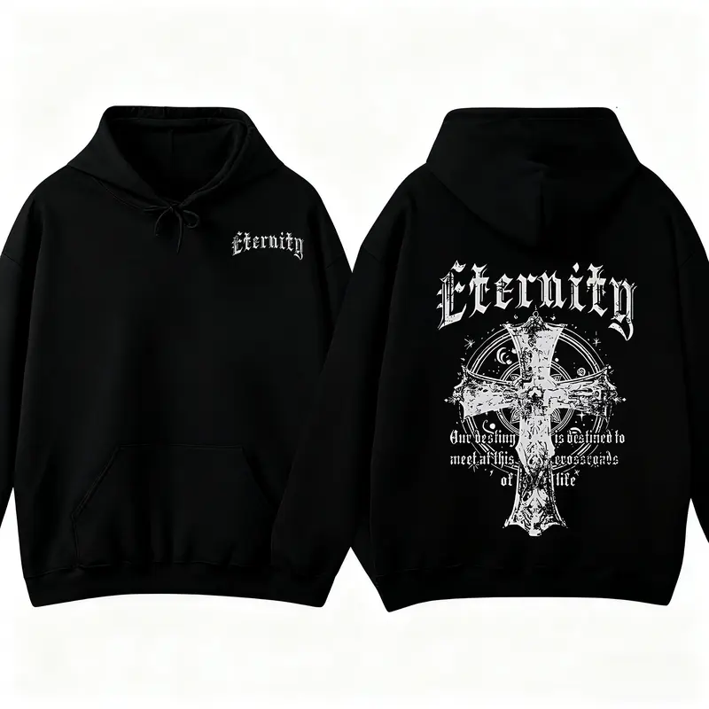 Black cross hoodie - TikTok Shop