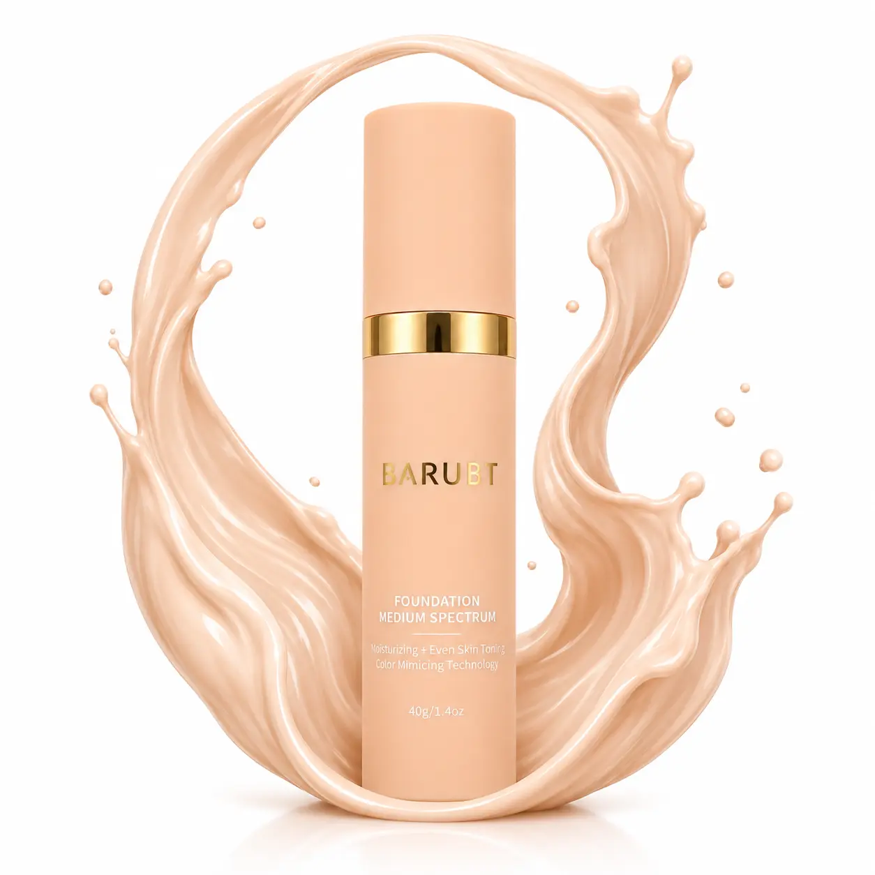 BARUBT 4-in-1 Color Changing BB Cream - 40ml Alcohol-Free, White Base Blends to Match Skin Tone, Lightweight Buildable Coverage, Natural Flawless Finish Daily Face Makeup Cosmetic