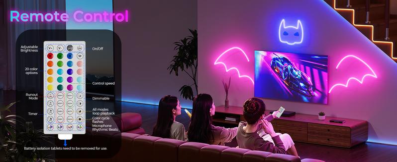 100FT Led Neon Rope Lights - Flexible Led Control with App/Remote Rope Lights 16.4FT Multiple Modes RGB IP65 Waterproof Outdoor Neon Music Sync Gaming Strip for Christmas Decor Indoor/Outdoor 100FT Led Neon Rope Lights - Flexible Led Control with App/Remote Rope Lights 16.4FT Multiple Modes RGB IP65 Waterproof Outdoor Neon Music Sync Gaming Strip for Christmas Decor Indoor/Outdoor