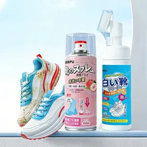 2-piece set of shoe and sock deodorizer+shoe and sock cleaning agent Shoe & Sock Deodorizer - Odor Eliminator & Air Freshener for Footwear and Shoe Cabinets two flavors Portable Leather Cleaner