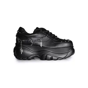 DYNAMITE Bass Stomp Black Platform Sneakers